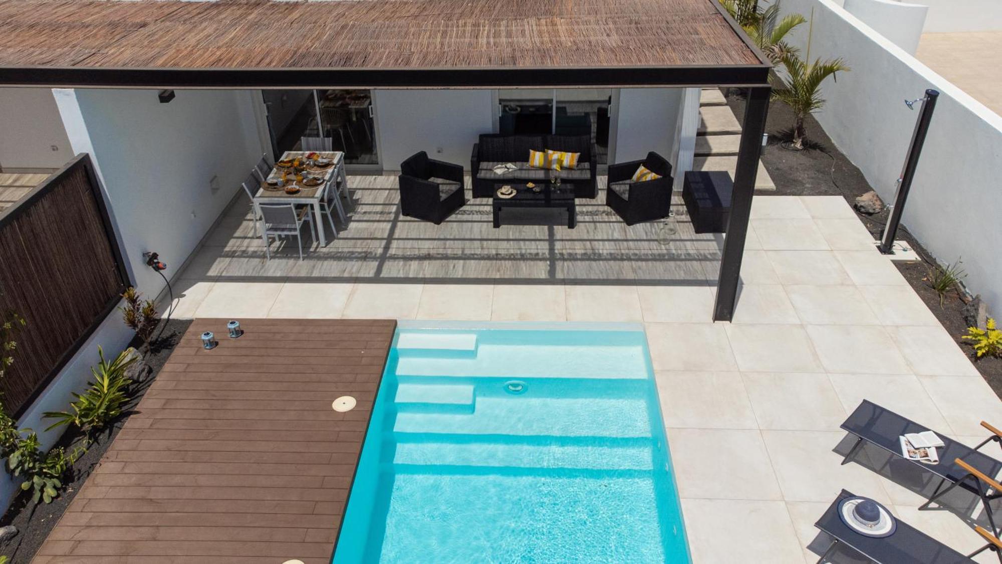 Serena Villa 38 - Heated Pool, Sea Views, Ac, High Speed Internet Playa Blanca  Eksteriør bilde