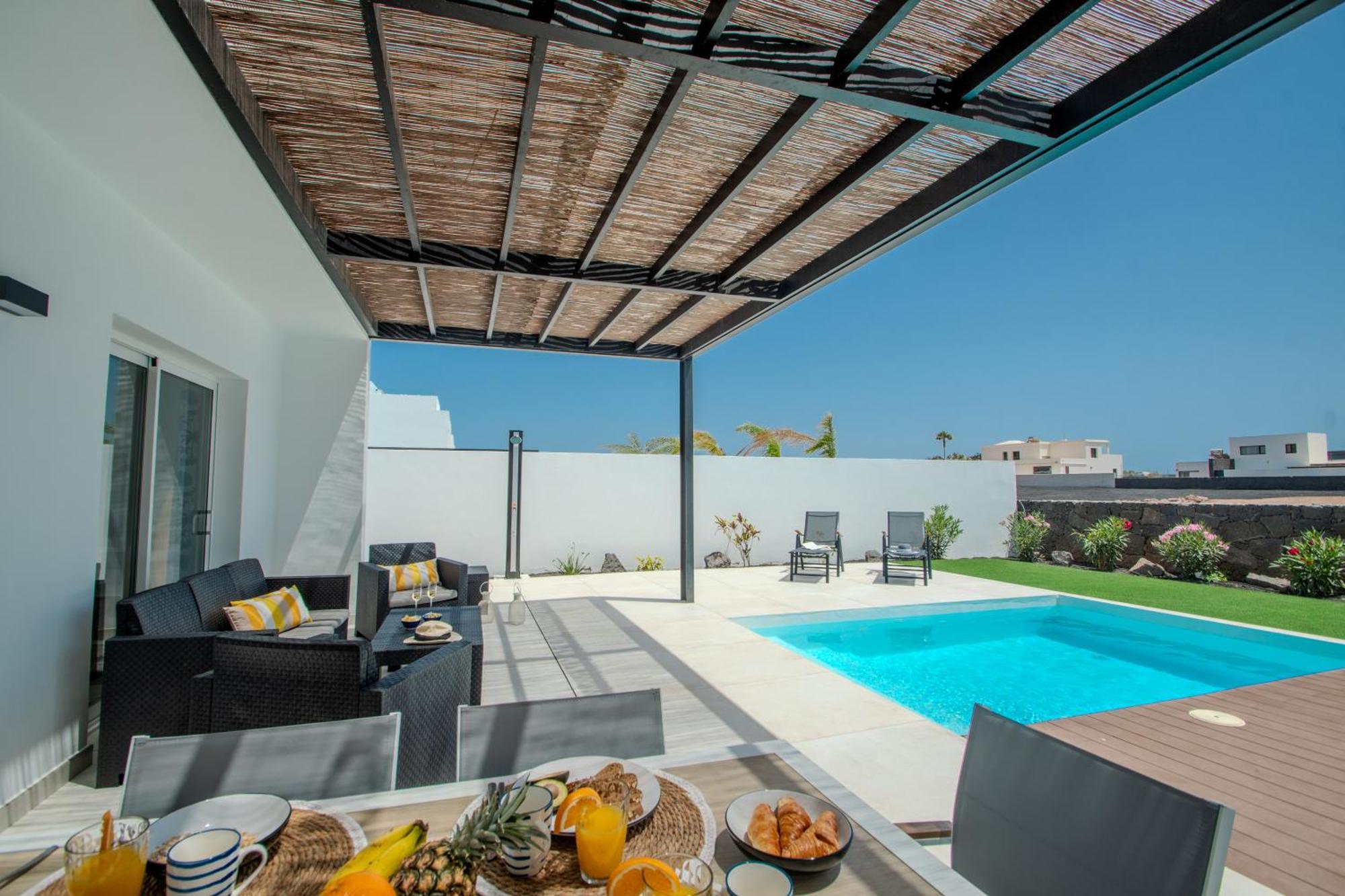 Serena Villa 38 - Heated Pool, Sea Views, Ac, High Speed Internet Playa Blanca  Eksteriør bilde