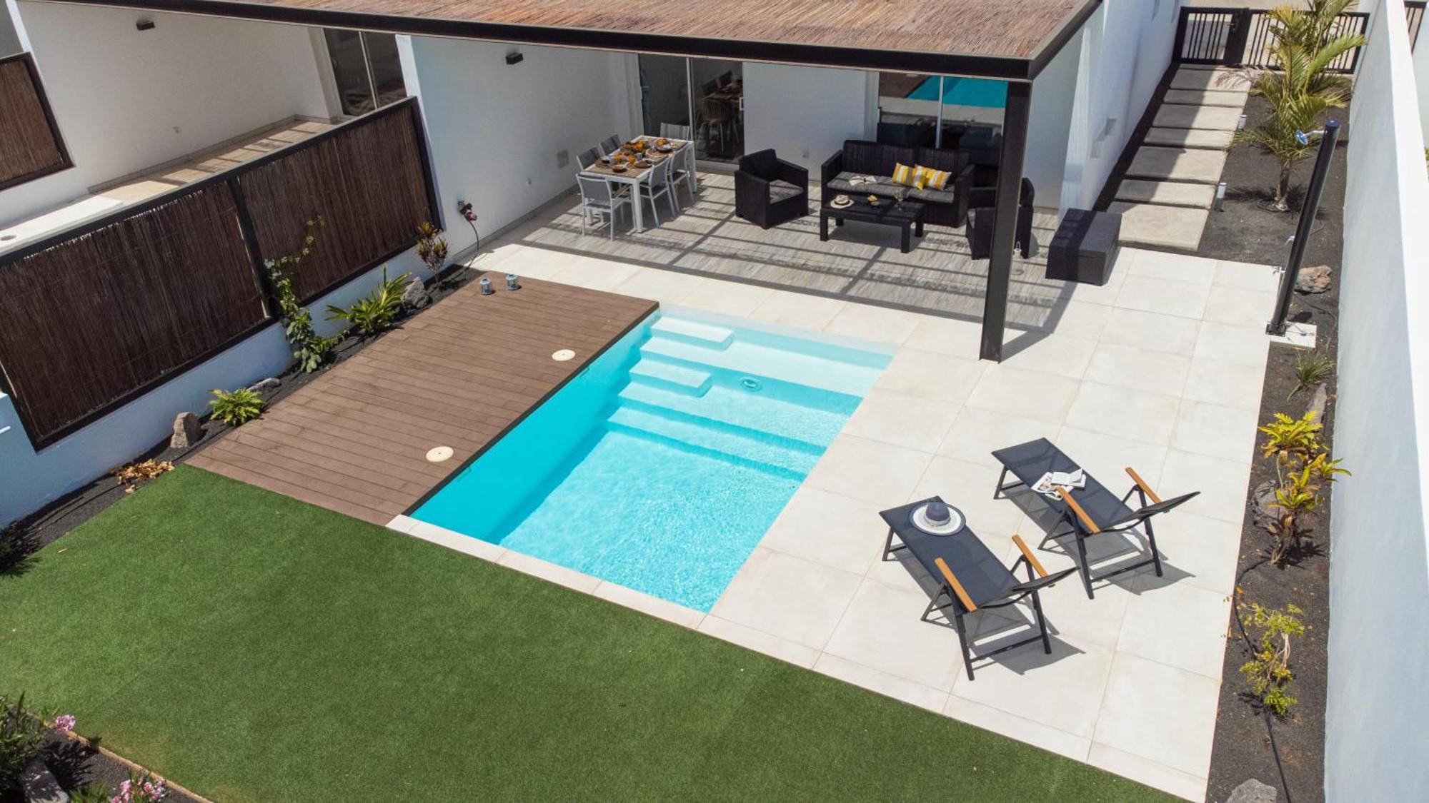 Serena Villa 38 - Heated Pool, Sea Views, Ac, High Speed Internet Playa Blanca  Eksteriør bilde