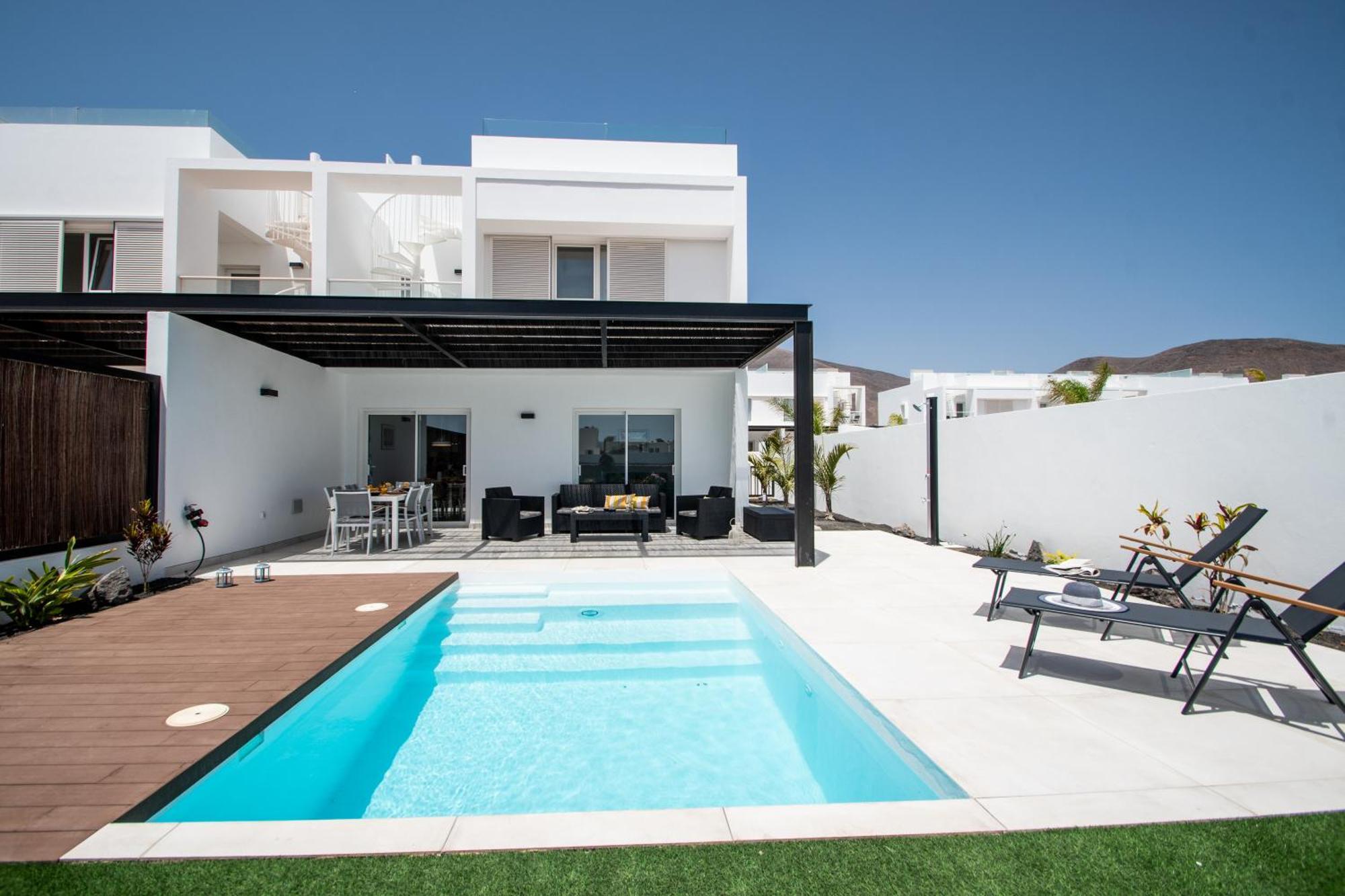 Serena Villa 38 - Heated Pool, Sea Views, Ac, High Speed Internet Playa Blanca  Eksteriør bilde
