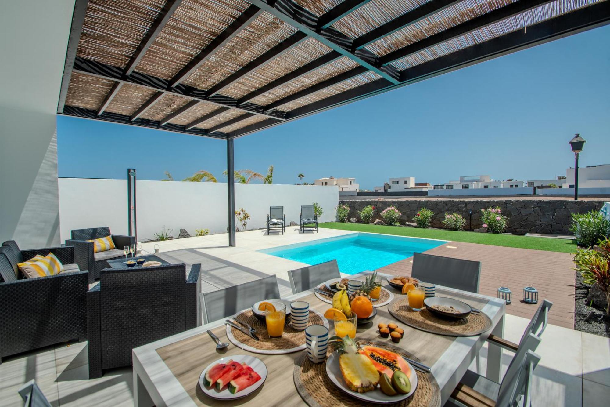 Serena Villa 38 - Heated Pool, Sea Views, Ac, High Speed Internet Playa Blanca  Eksteriør bilde